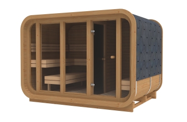 Moderne Gartensauna mit Vorraum